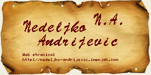 Nedeljko Andrijević vizit kartica